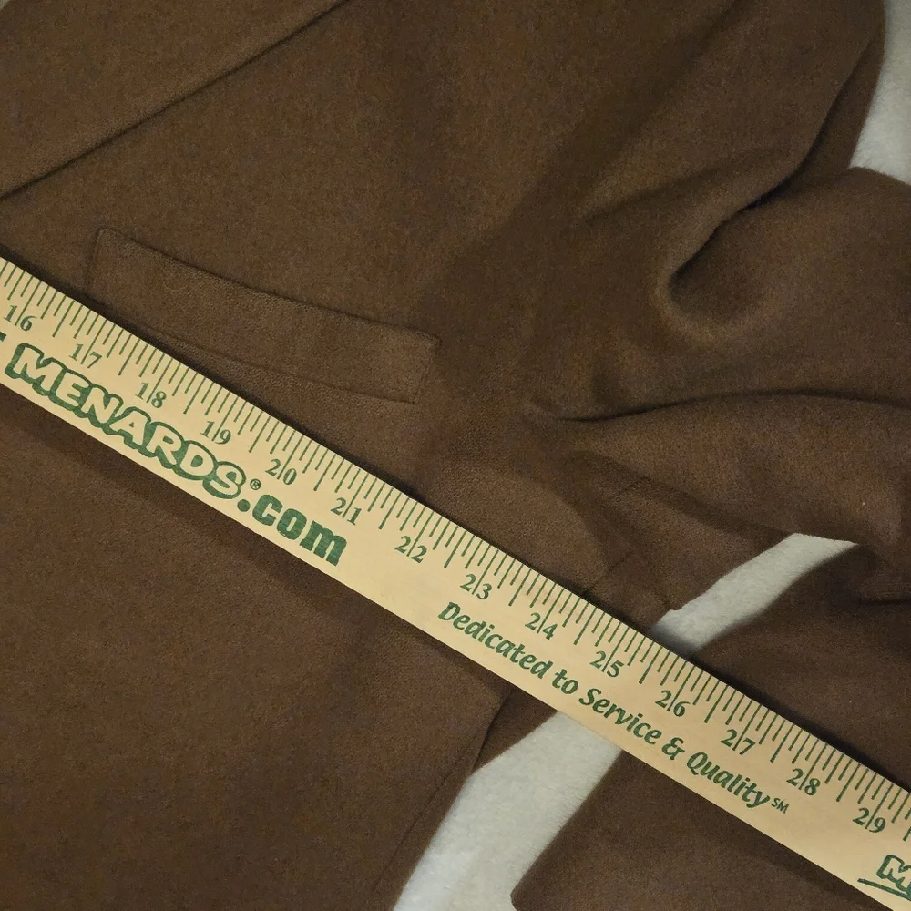 Vintage Mens 3 Button Blazer Jacket 46 Regular Brown 100% Camel Hair Retro‎ EUC